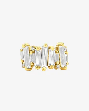 Amalfi Burst White Topaz Mix Stacker Half Band