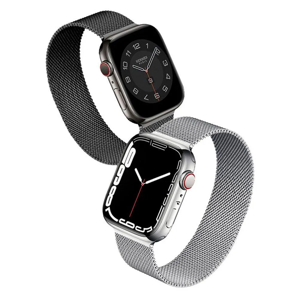 Apple Watch (38/40/SE/41/42mm) Lippa Magnetisk Rustfri Stål Rem - Sort