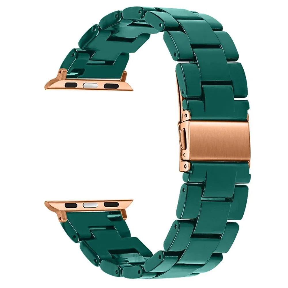 Apple Watch (45mm) 3 bead resin watch strap - Dark Green