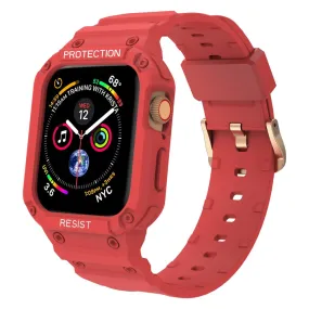 Apple Watch (45mm) integrated cover watch strap - Red