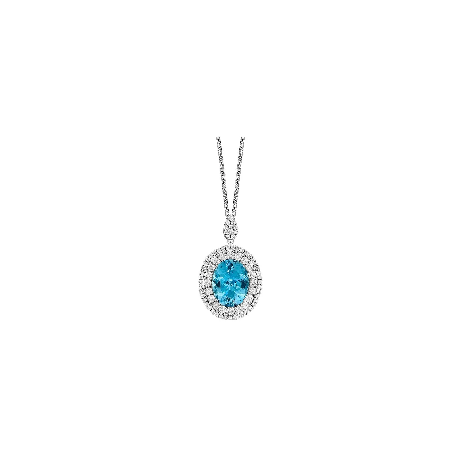 Aquamarine Diamond Necklace