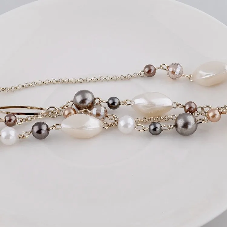 Elegant Pearl Chain Necklace