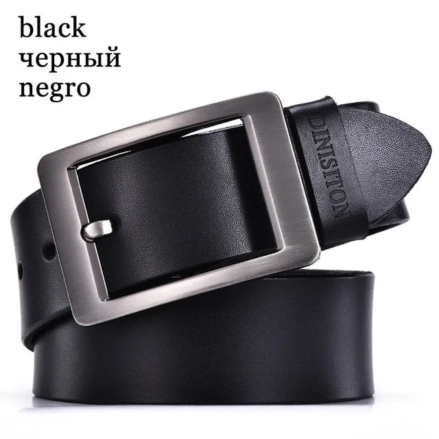 High Quality Metal Pin Buckle Genuine Leather Belts