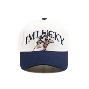 LUCKY CHARACTER CAP DARK NAVY / CREAM