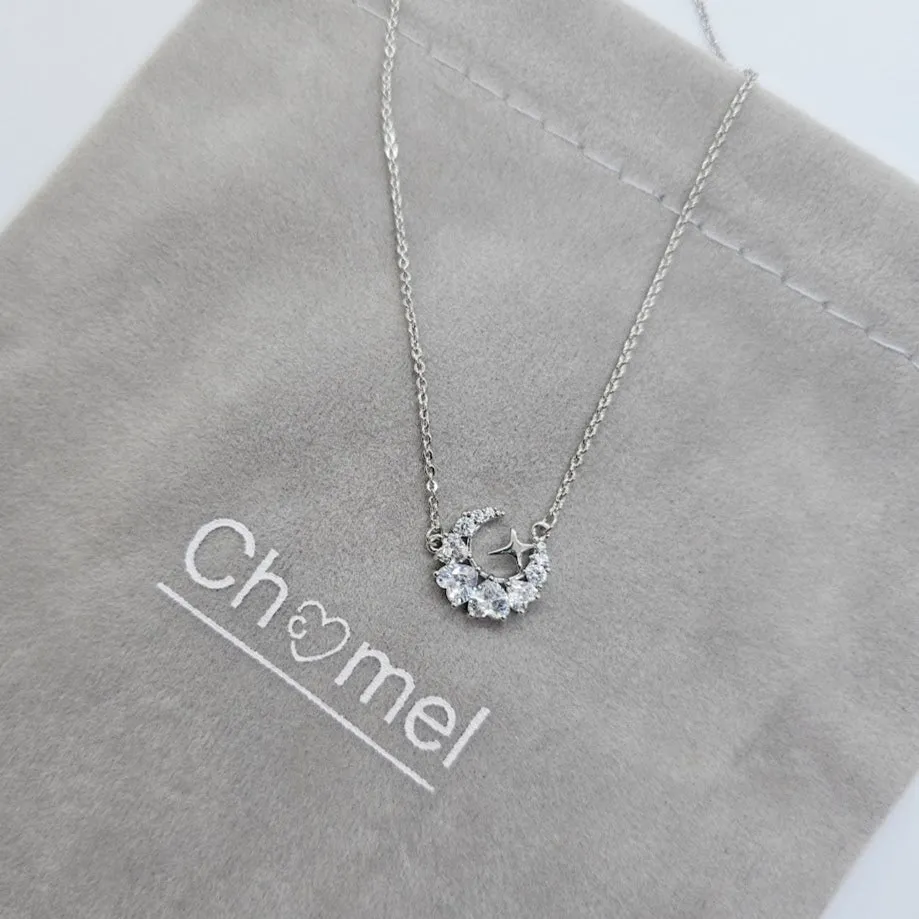 Moon Cubic Zirconia Necklace