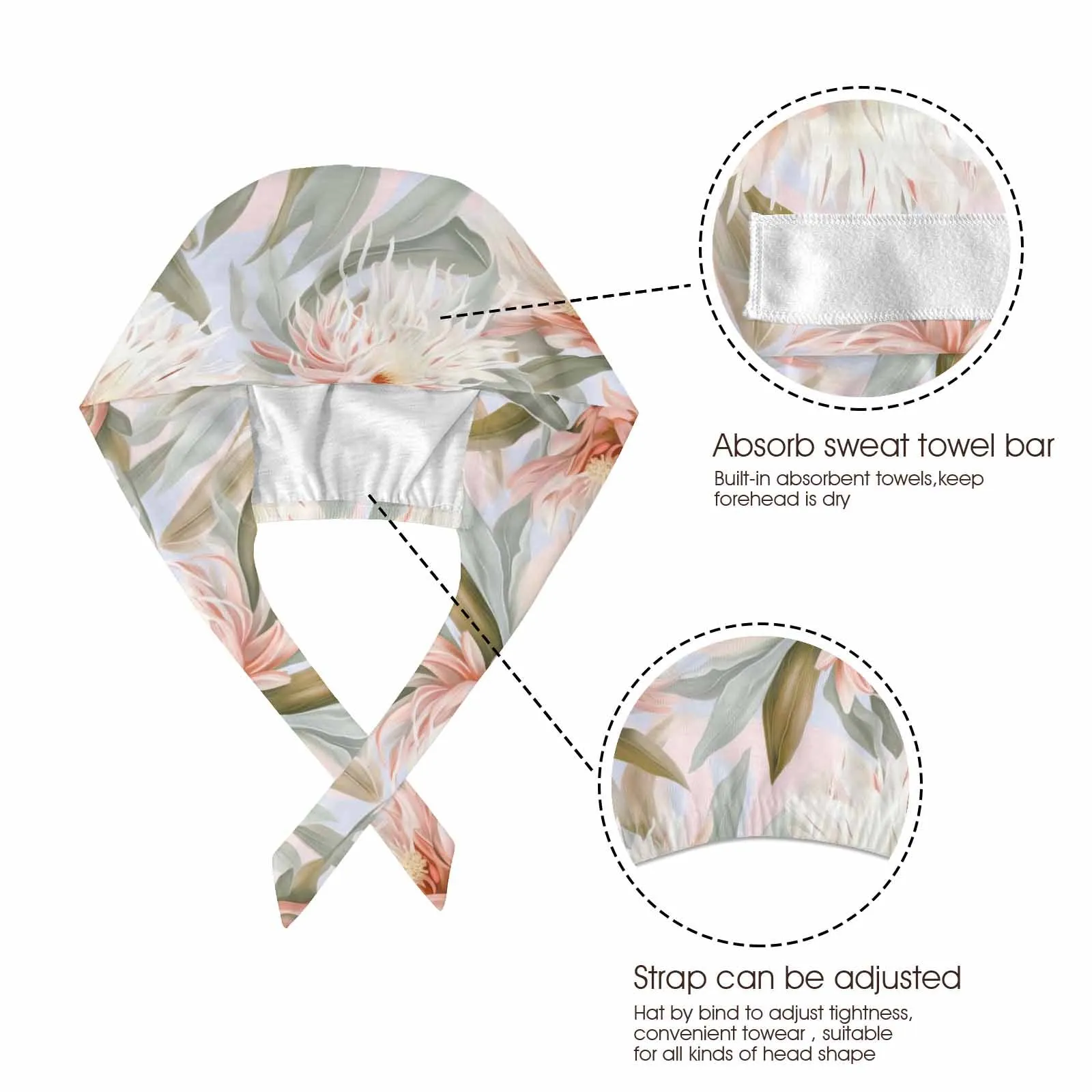 Nurse Scrub Cap Australian Floral 5  Scrub Cap