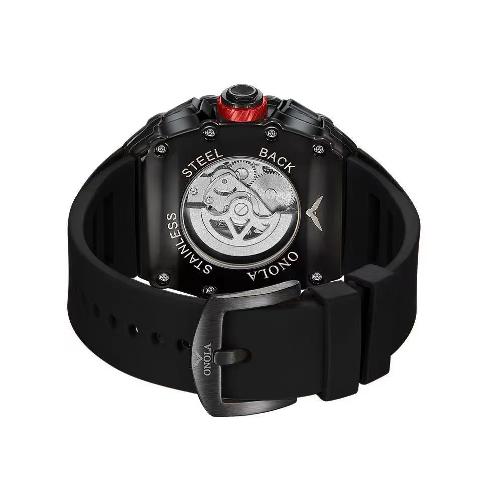 ONOLA 53mm Luxury Men's Bling Watch with Exposed Gears