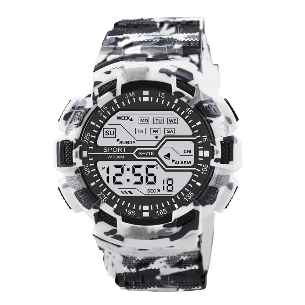 Outdoor Sport Men's Watch – Multifunctional Waterproof Military Digital Watch