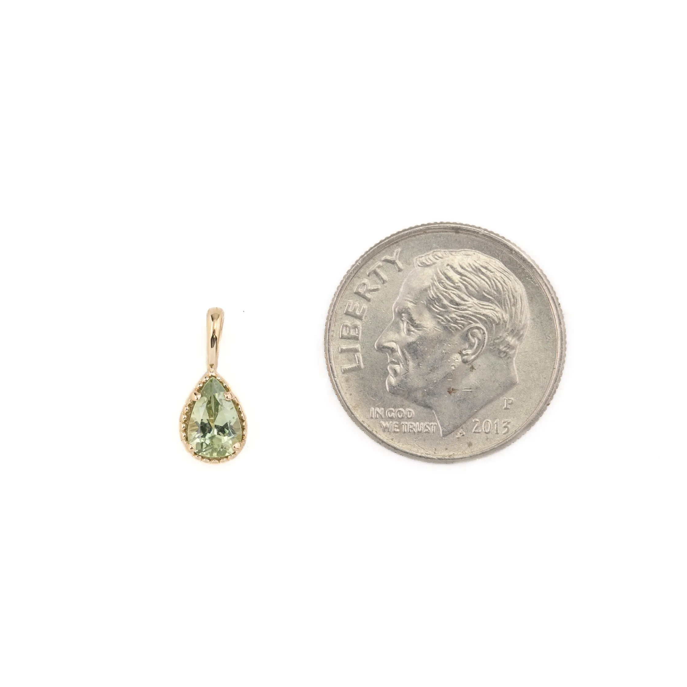 Sapphire Dahlia Pear Charm