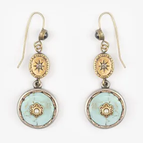 TURQUOISE & DIAMANTE DROPS