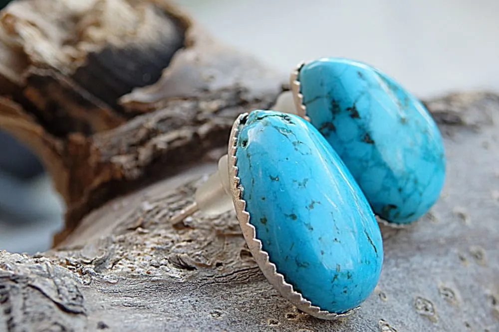Turquoise stud earrings
